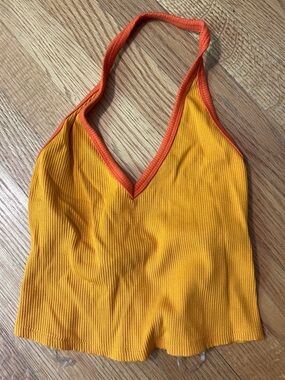 Yellow and Orange Halter Top